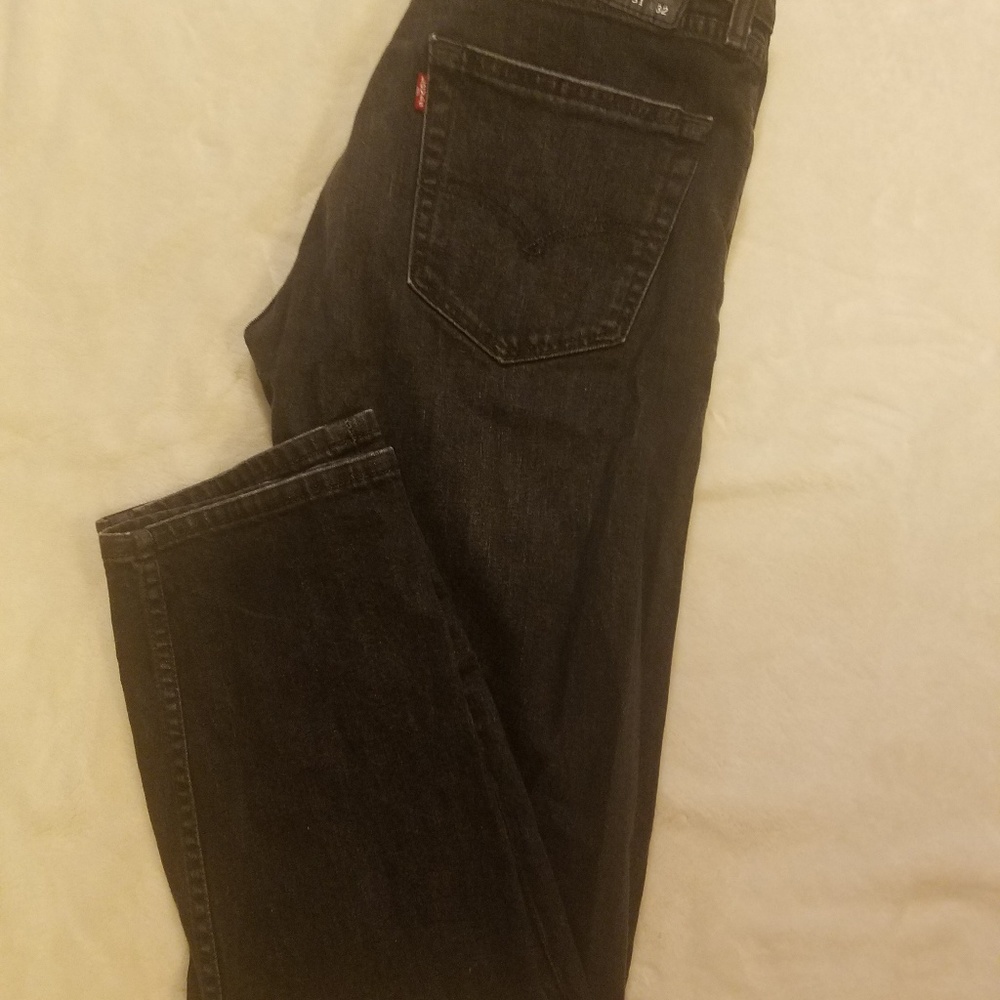 Mens Black Levi Jeans